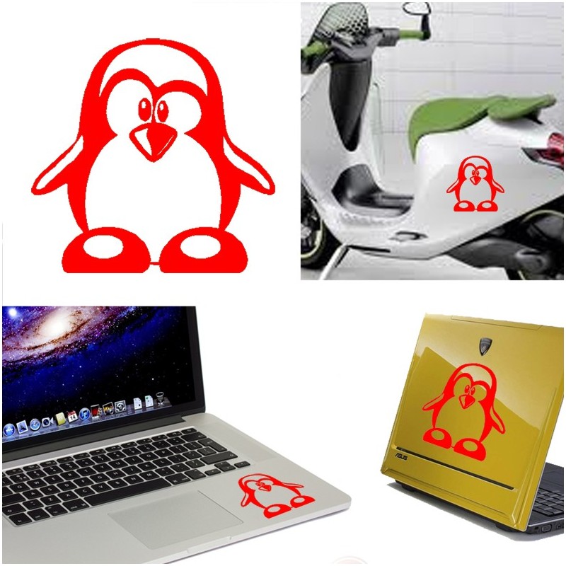 Linux, versión monocolor, pegatina de vinilo
