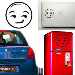 Emoticono receloso, pegatina de vinilo  versión b