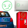 Emoticono receloso, pegatina de vinilo  versión b