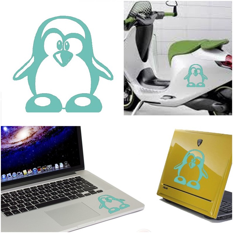 Linux, versión monocolor, pegatina de vinilo