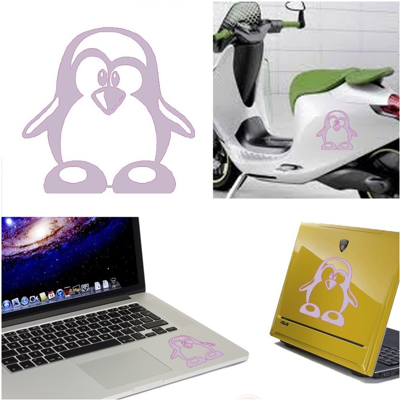 Linux, versión monocolor, pegatina de vinilo