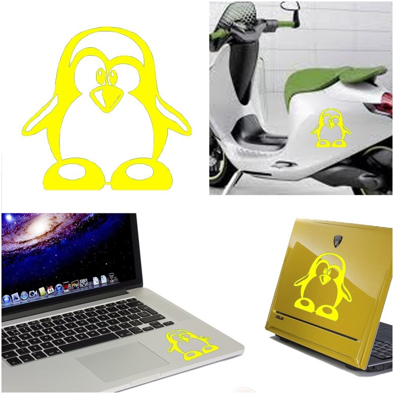 Linux, versión monocolor, pegatina de vinilo