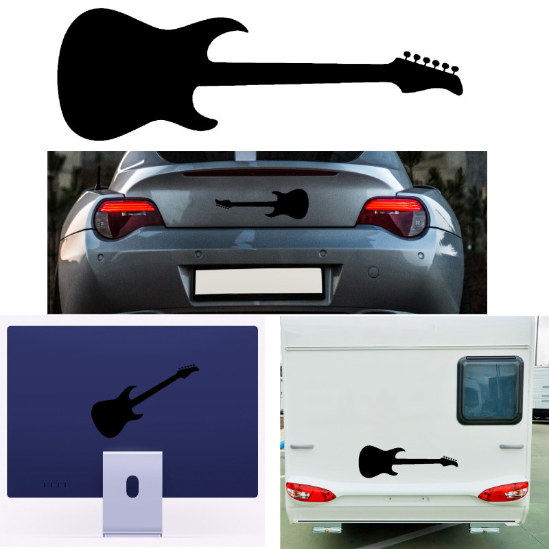 Guitarra v1, pegatina de vinilo
