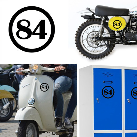 Numero 84, pegatina de vinilo versión v1