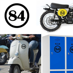 Numero 84, pegatina de vinilo versión v1