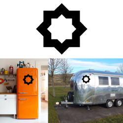 Estrella Mudéjar, pegatina vinilo de corte