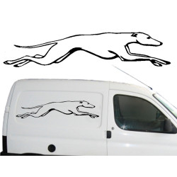 Galgo corriendo, pegatina de vinilo versión IV