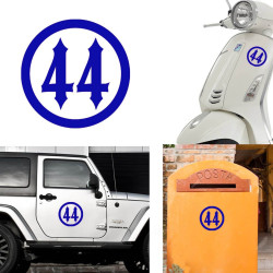 numero 44 Pegatina de vinilo version v10