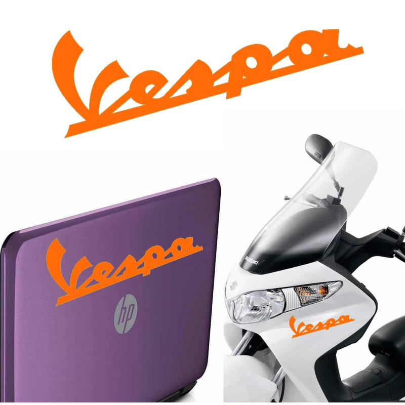 Vespa texto, pegatina de vinilo
