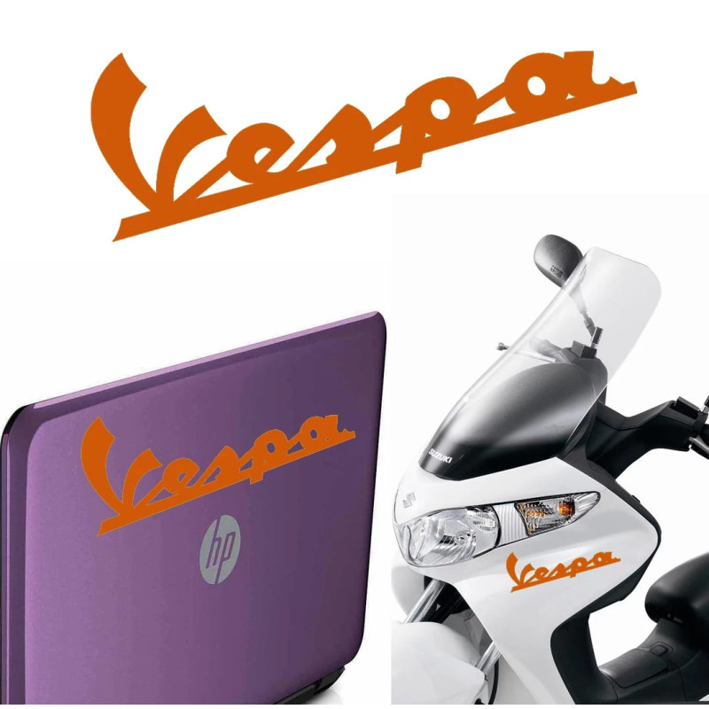 Vespa texto, pegatina de vinilo