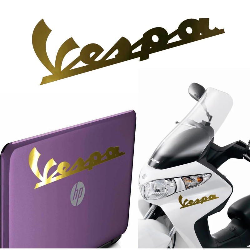 Vespa texto, pegatina de vinilo