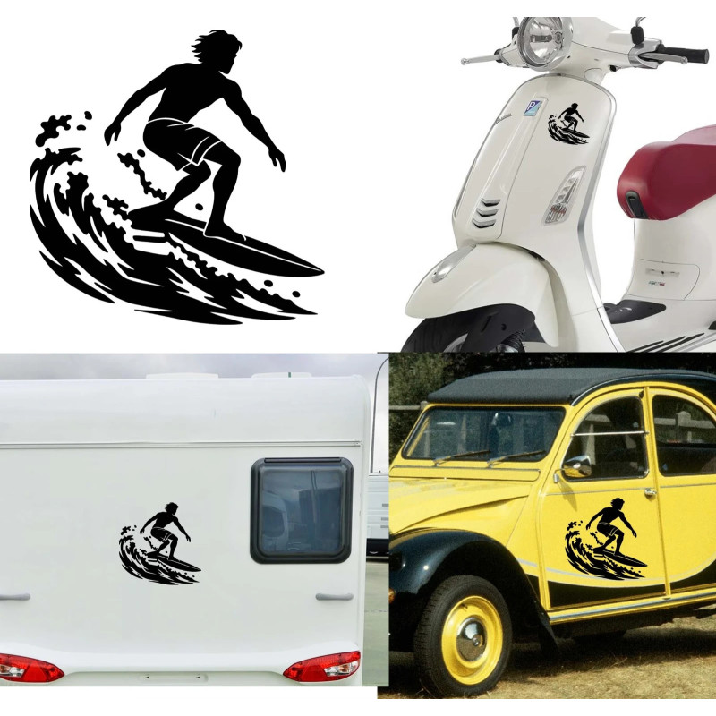 Surf version 2, pegatina de vinilo