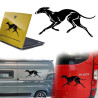 Galgo versión 18 izda, pegatina de vinilo