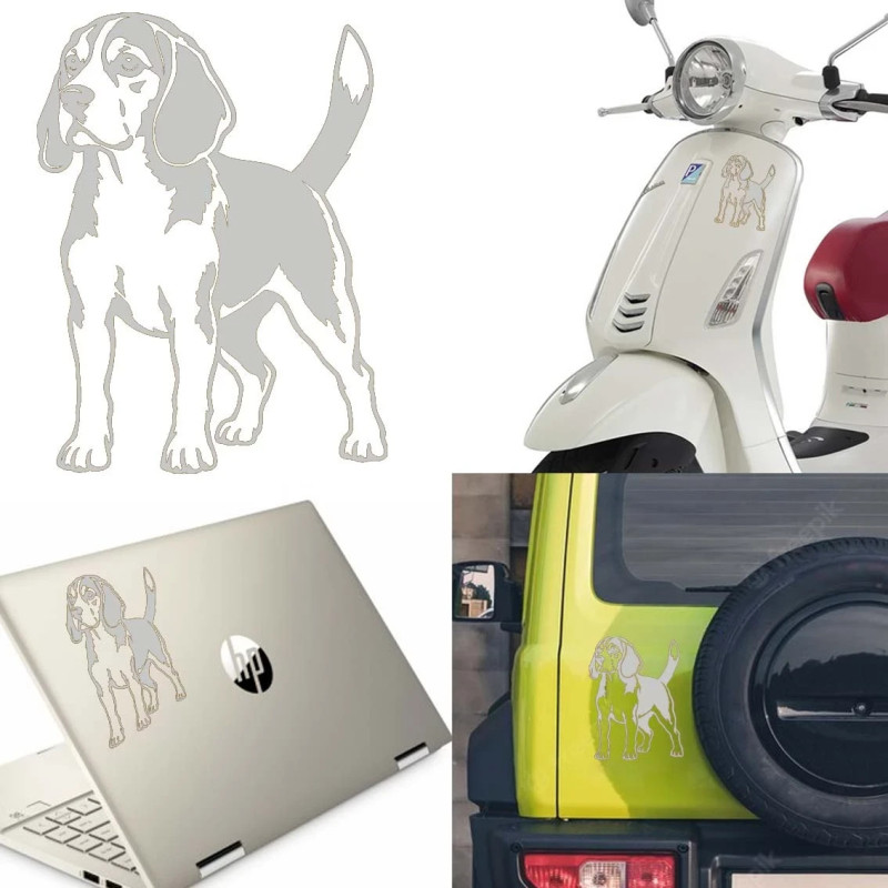 Pegatina Beagle, vinilo adhesivo (Perro Biguel)