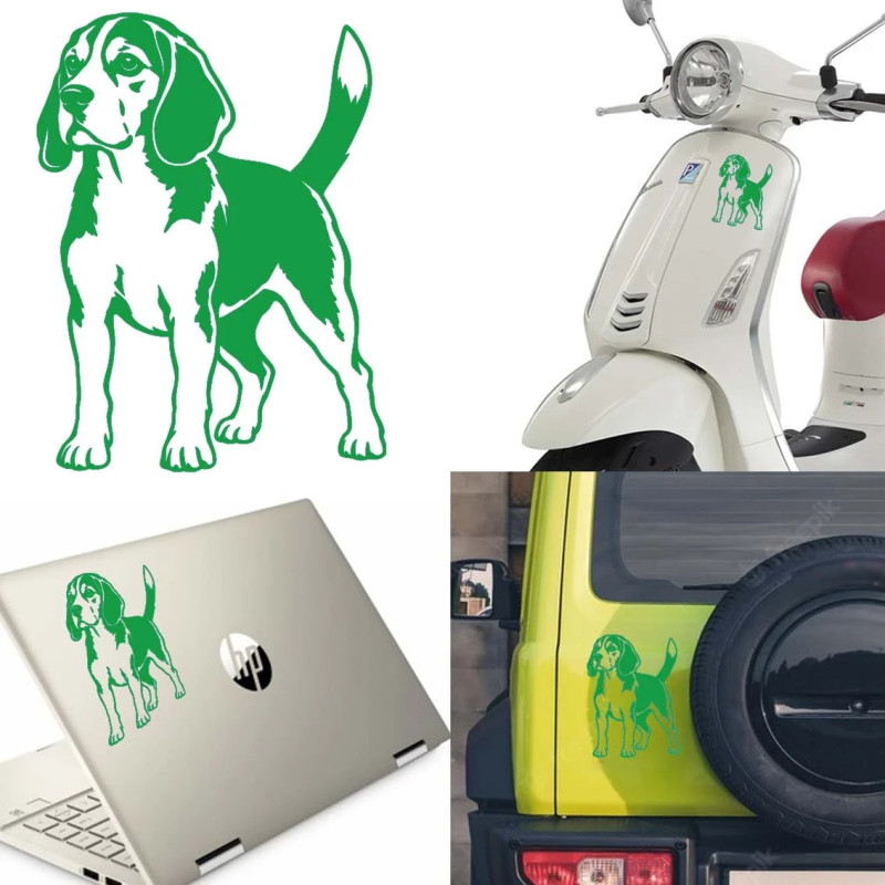 Pegatina Beagle, vinilo adhesivo (Perro Biguel)