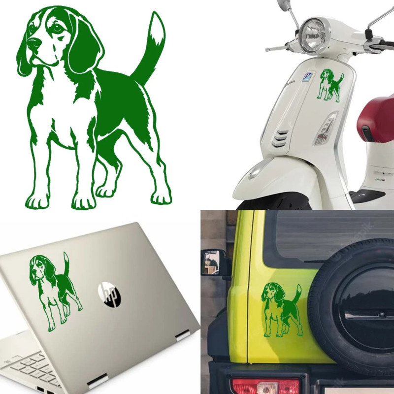 Pegatina Beagle, vinilo adhesivo (Perro Biguel)