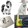 Pony, pegatina de vinilo adhesivo (caballo pequeño)