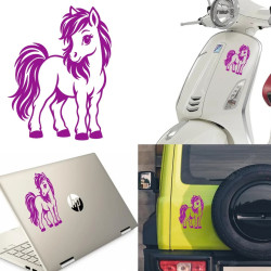 Pony, pegatina de vinilo adhesivo (caballo pequeño)