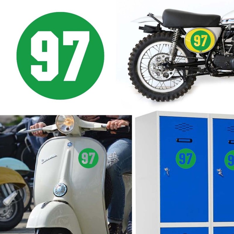 Numero 97 versión via, pegatina de vinilo