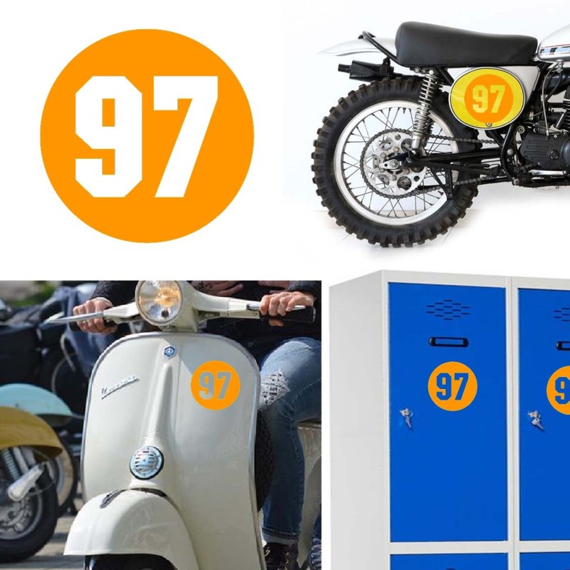 Numero 97 versión via, pegatina de vinilo