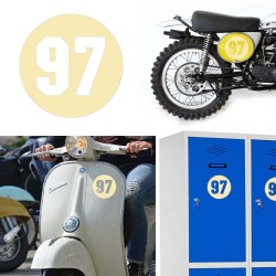 Numero 97 versión via, pegatina de vinilo