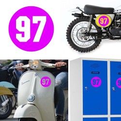Numero 97 versión via, pegatina de vinilo