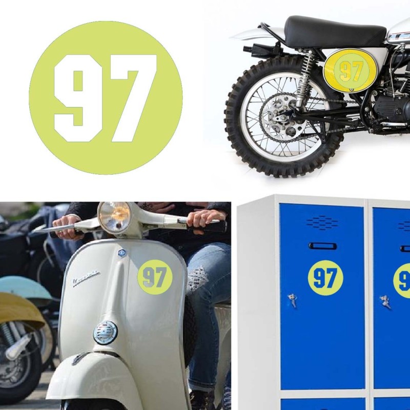 Numero 97 versión via, pegatina de vinilo