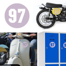 Numero 97 versión via, pegatina de vinilo