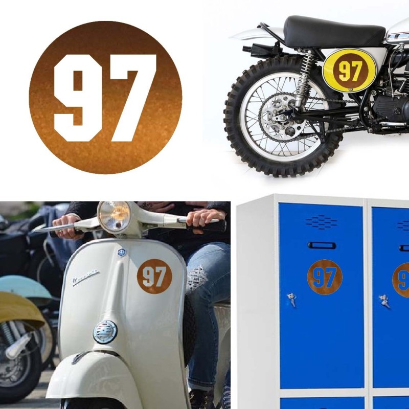 Numero 97 versión via, pegatina de vinilo