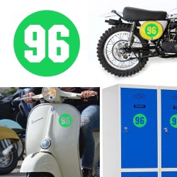 Numero 96 versión via, pegatina de vinilo