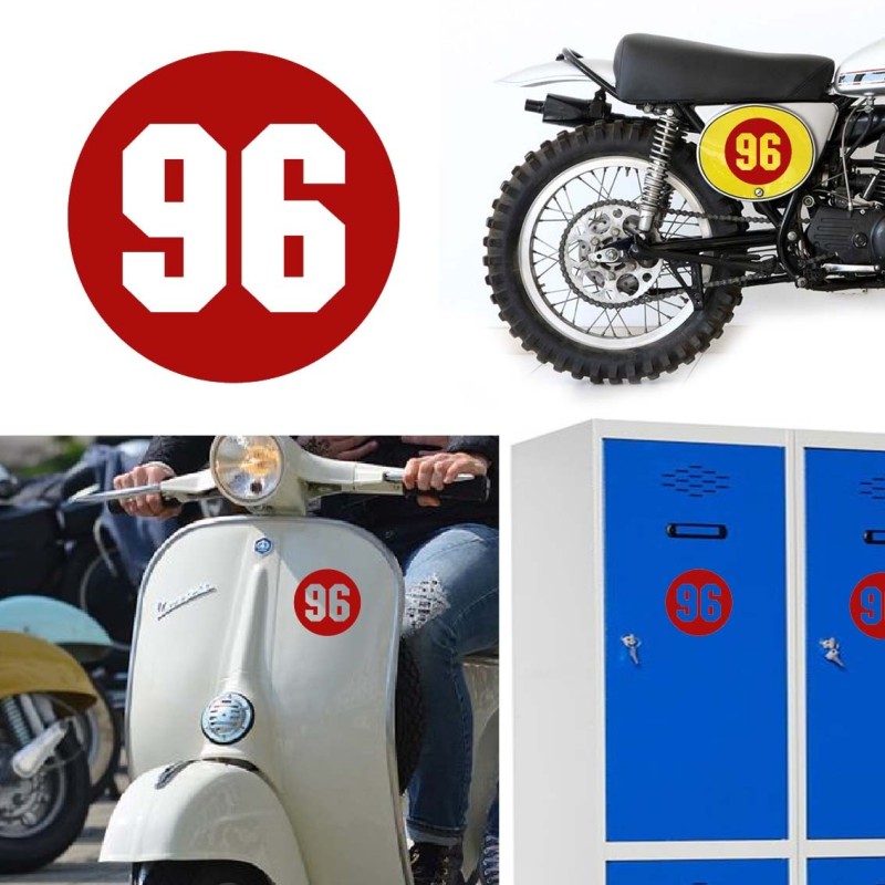 Numero 96 versión via, pegatina de vinilo
