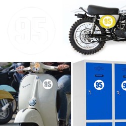 Numero 95 versión via, pegatina de vinilo