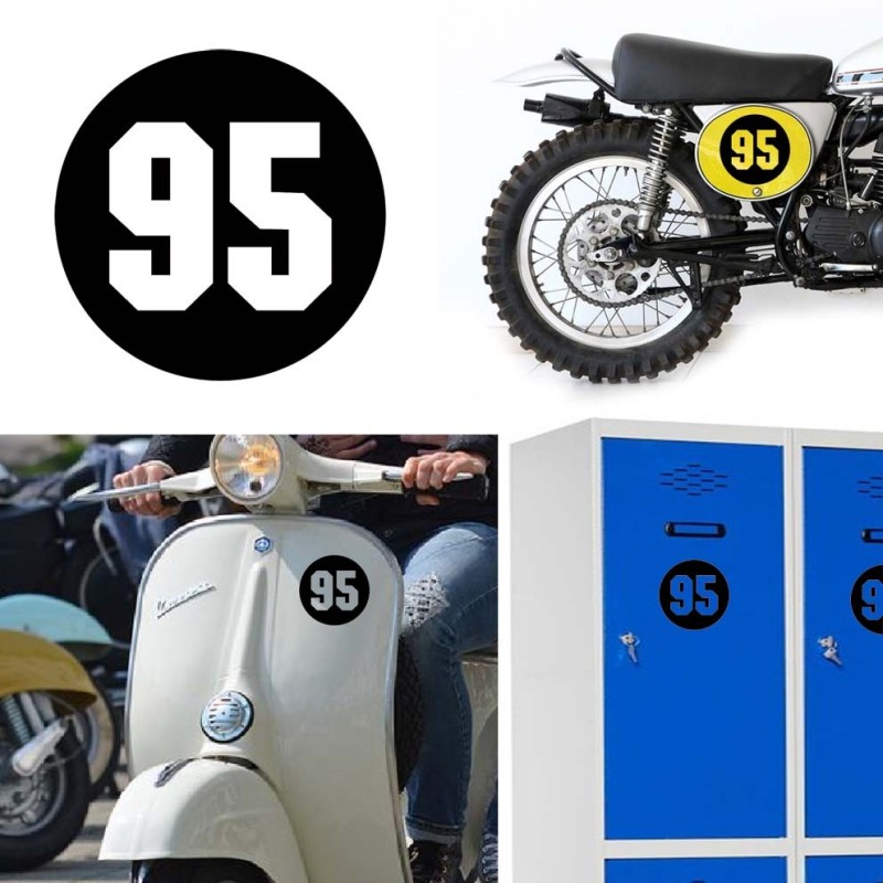Numero 95 versión via, pegatina de vinilo