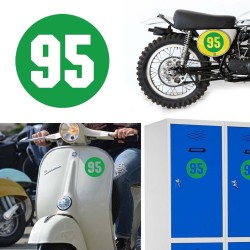 Numero 95 versión via, pegatina de vinilo