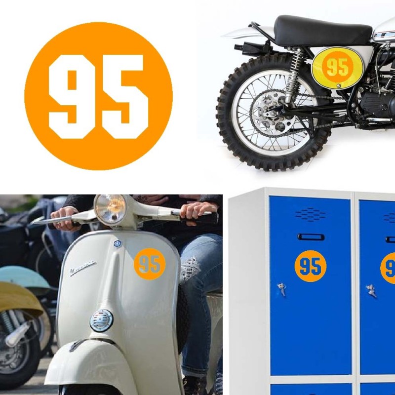 Numero 95 versión via, pegatina de vinilo