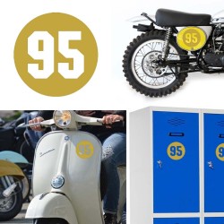 Numero 95 versión via, pegatina de vinilo