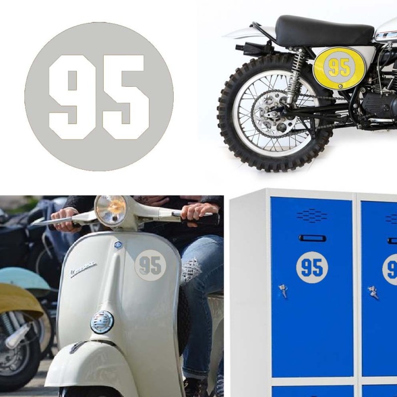 Numero 95 versión via, pegatina de vinilo