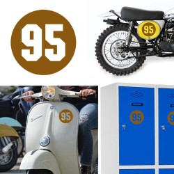 Numero 95 versión via, pegatina de vinilo