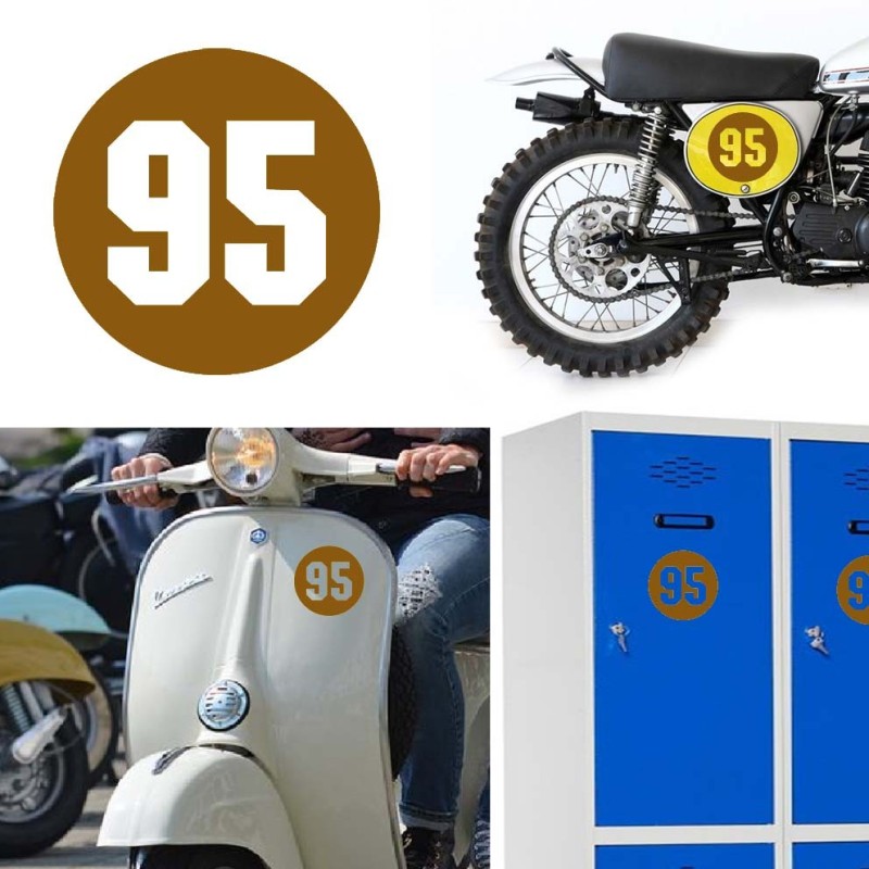 Numero 95 versión via, pegatina de vinilo