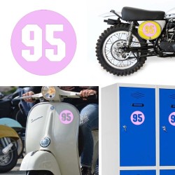 Numero 95 versión via, pegatina de vinilo