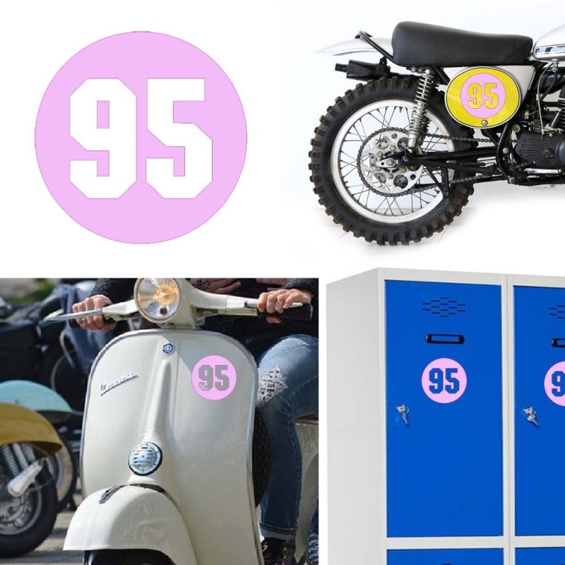 Numero 95 versión via, pegatina de vinilo