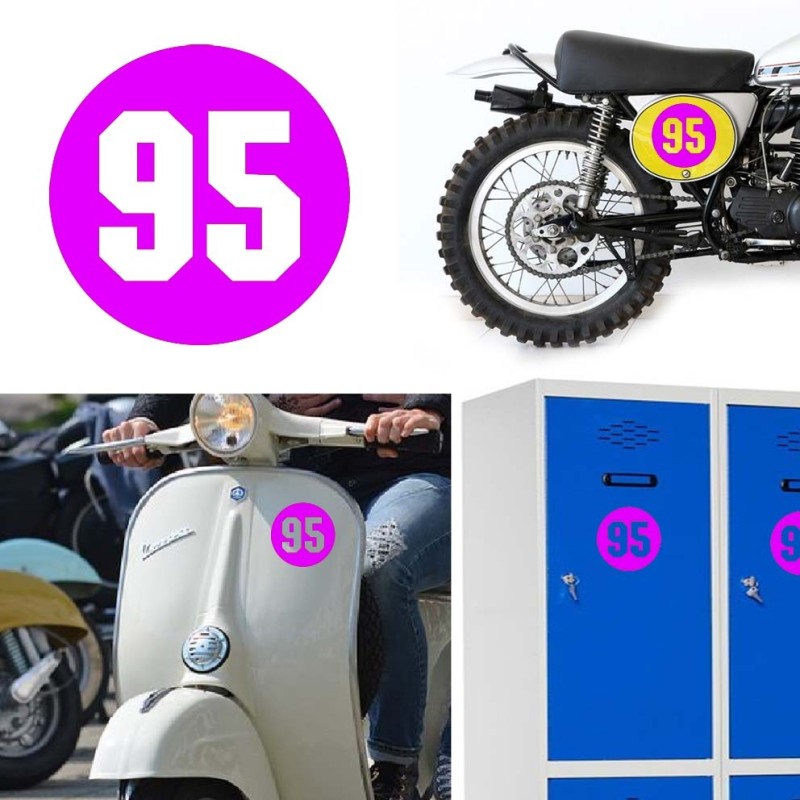 Numero 95 versión via, pegatina de vinilo
