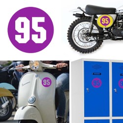 Numero 95 versión via, pegatina de vinilo