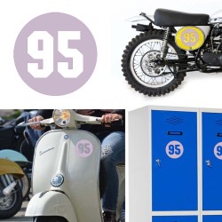 Numero 95 versión via, pegatina de vinilo