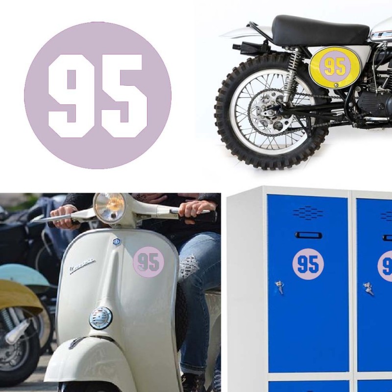 Numero 95 versión via, pegatina de vinilo