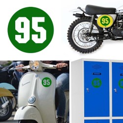 Numero 95 versión via, pegatina de vinilo