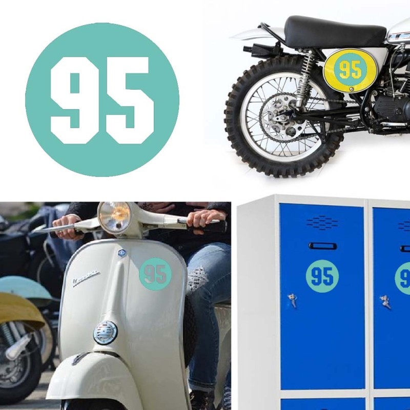 Numero 95 versión via, pegatina de vinilo