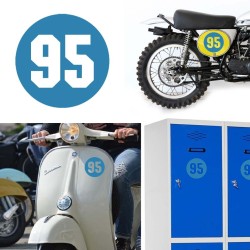 Numero 95 versión via, pegatina de vinilo