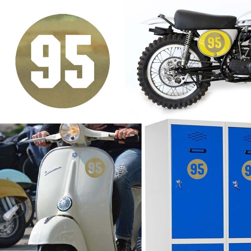 Numero 95 versión via, pegatina de vinilo