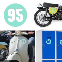 Numero 95 versión via, pegatina de vinilo